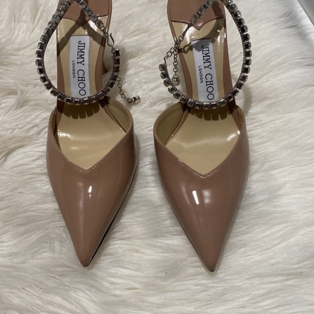 New Jimmy Choo Saeda Crystal ankle strap‎ pointed toe pump size 36EU - Picture 4 of 15